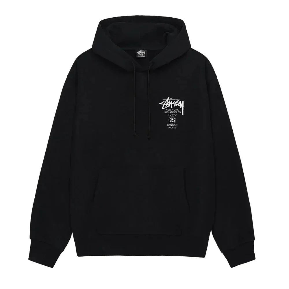 Stussy Hoodie World Tour Black