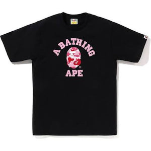 Bape ABC Camo College Tee Black Pink