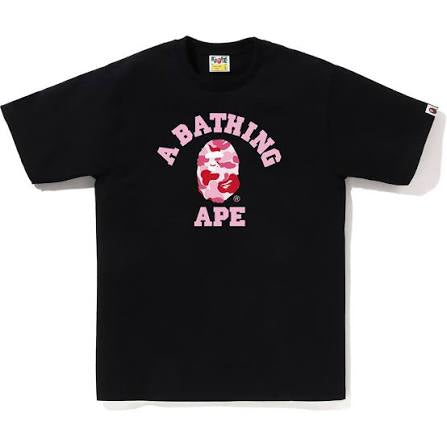 Bape ABC Camo College Tee Black Pink