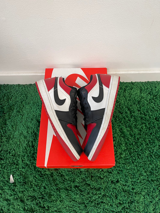 Used Jordan 1 Low Bred Toe (Men’s)