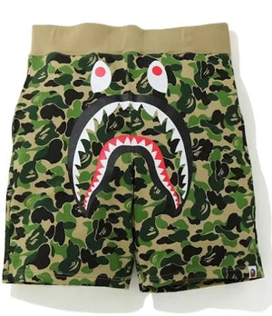 Bape ABC Camo Shark Sweatshorts Green
