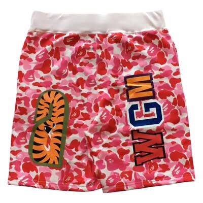 Bape ABC Camo Shark Sweatshorts Pink