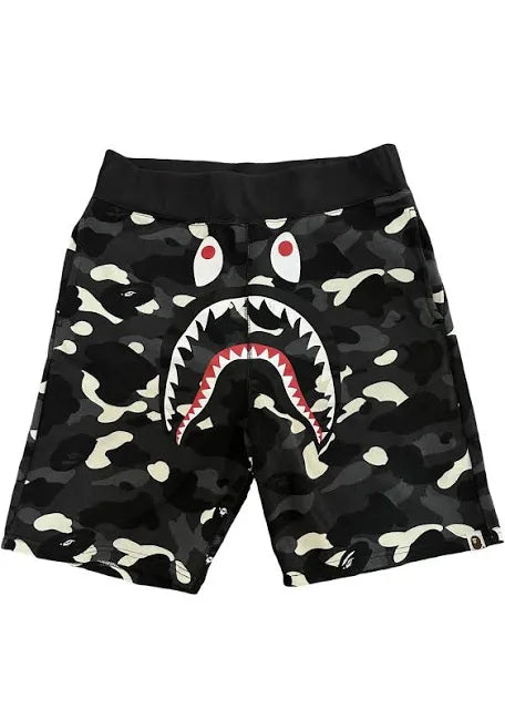Bape ABC Camo Shark Sweatshorts Grey