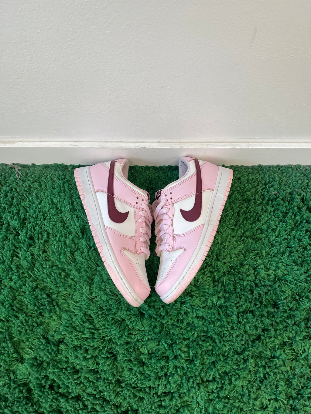 Used Nike Dunk Low Pink Foam Red White (Youth)