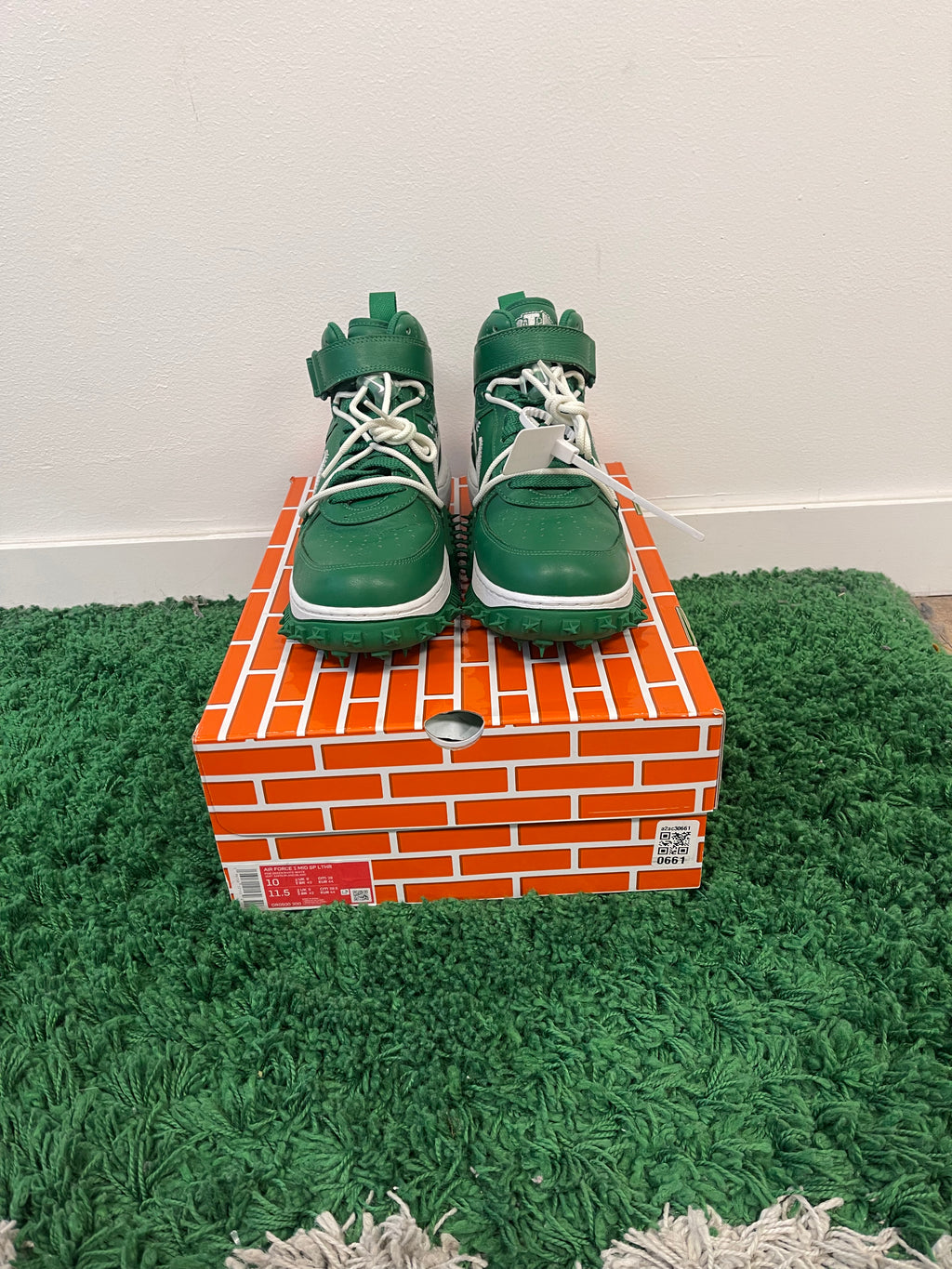 Used Nike Air Force 1 Mid Off-White Pine Green (Men’s)