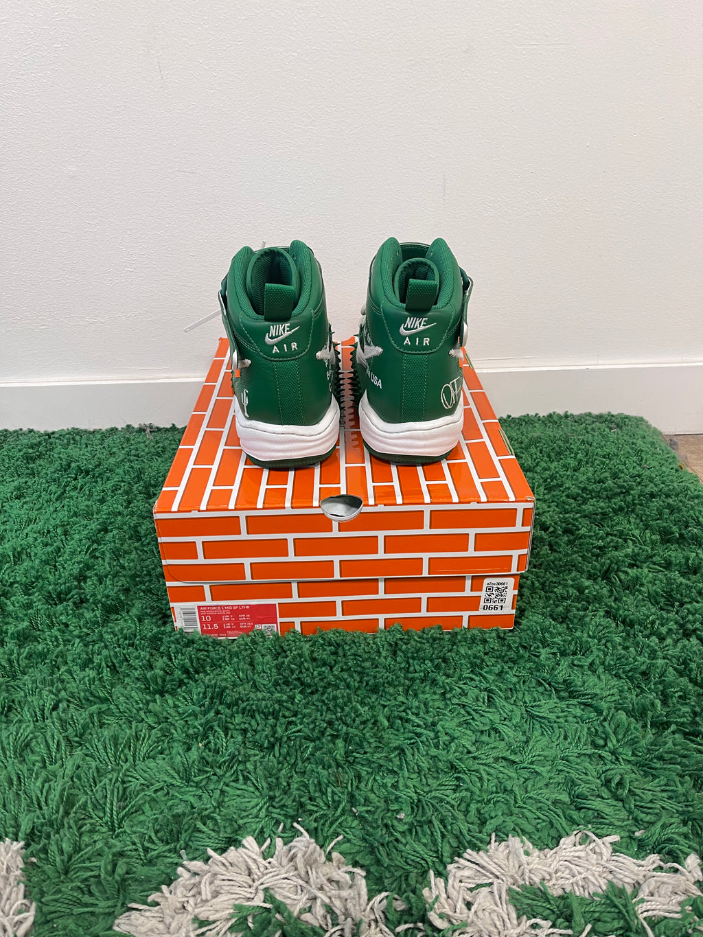Used Nike Air Force 1 Mid Off-White Pine Green (Men’s)