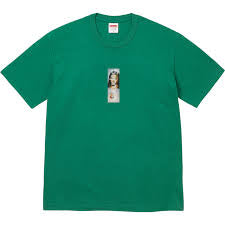 Supreme Prayer Card Box Logo Tee Pine Green