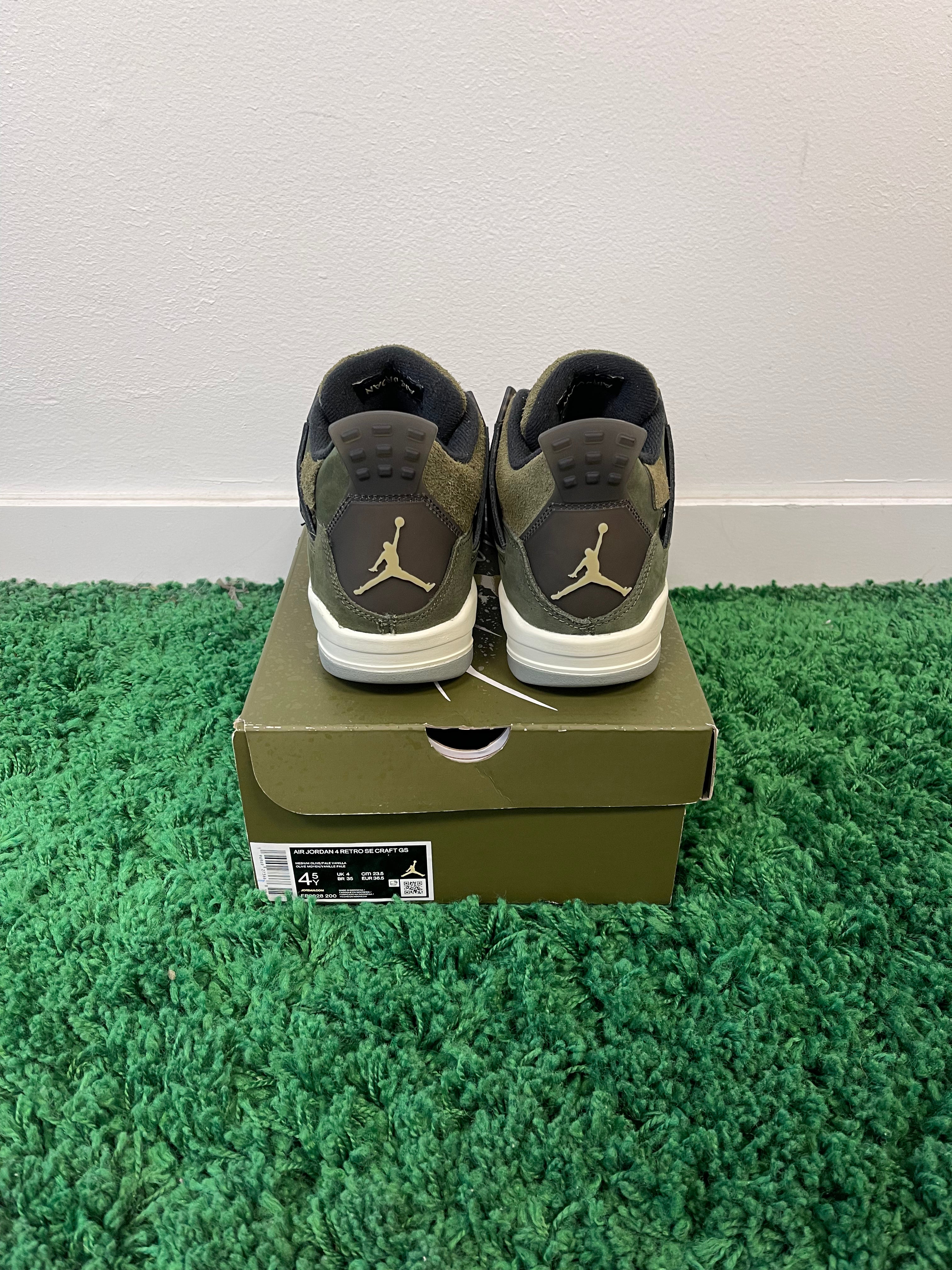 Used Jordan 4 Retro SE Craft Medium Olive (Youth)