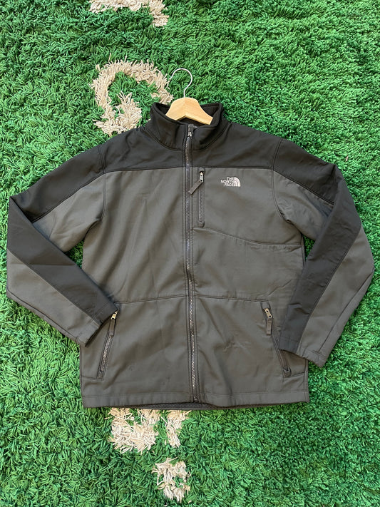 Vintage The North Face Softshell Full-Zip Jacket Grey Black