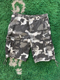 Vintage Regal Wear Camo Cargo Shorts Grey White