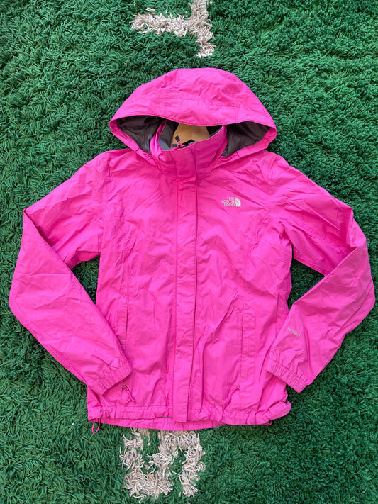 Vintage The North Face Resolve Hooded Hyvent Rain Jacket Bright Pink