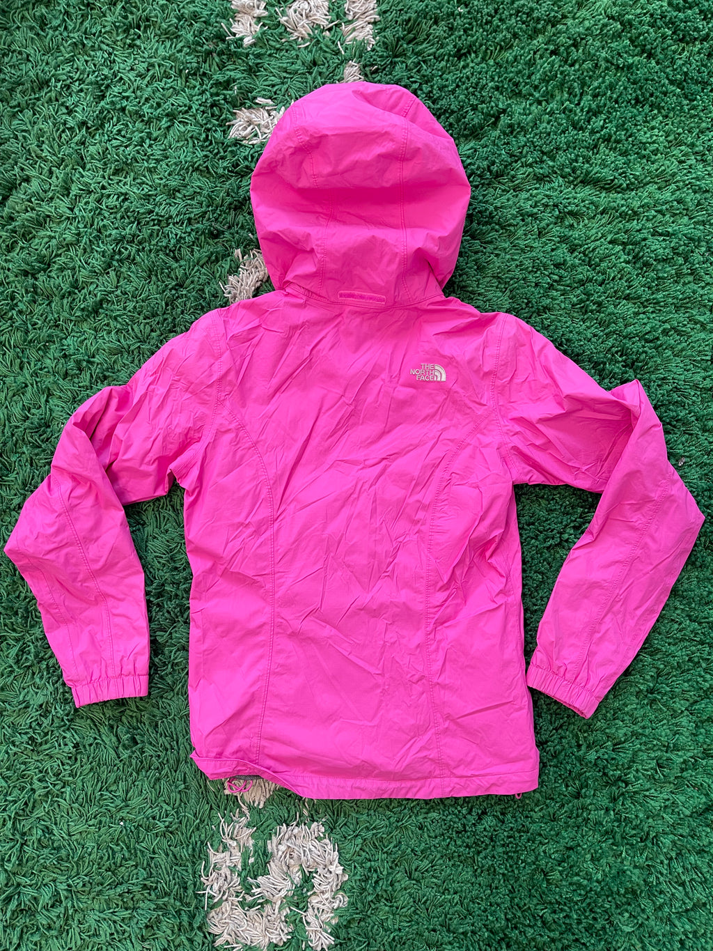 Vintage The North Face Resolve Hooded Hyvent Rain Jacket Bright Pink