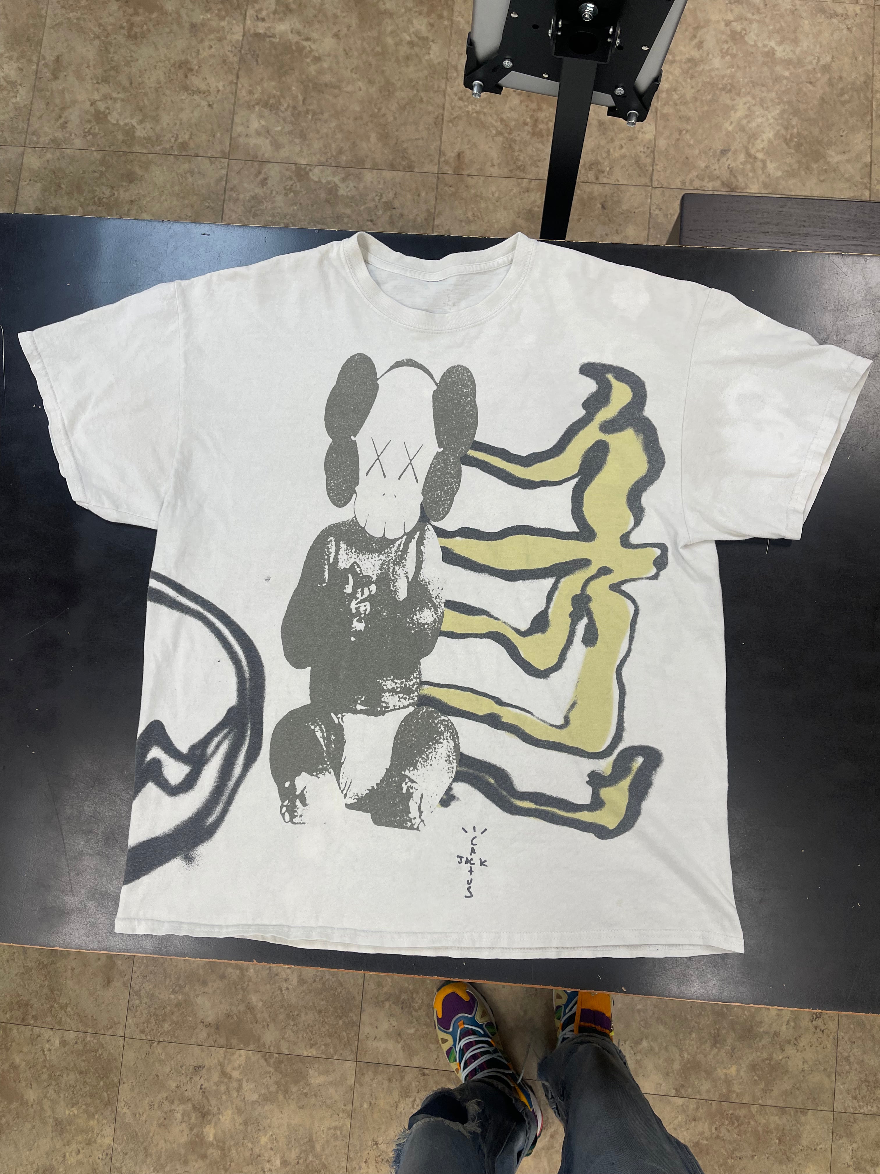 Used Cactus Jack x KAWS for Fragment Tee Vintage Wash
