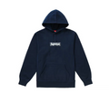 Pre-Owned Supreme Bandana Box Logo Hooded Sweatshirt FW19 Navy