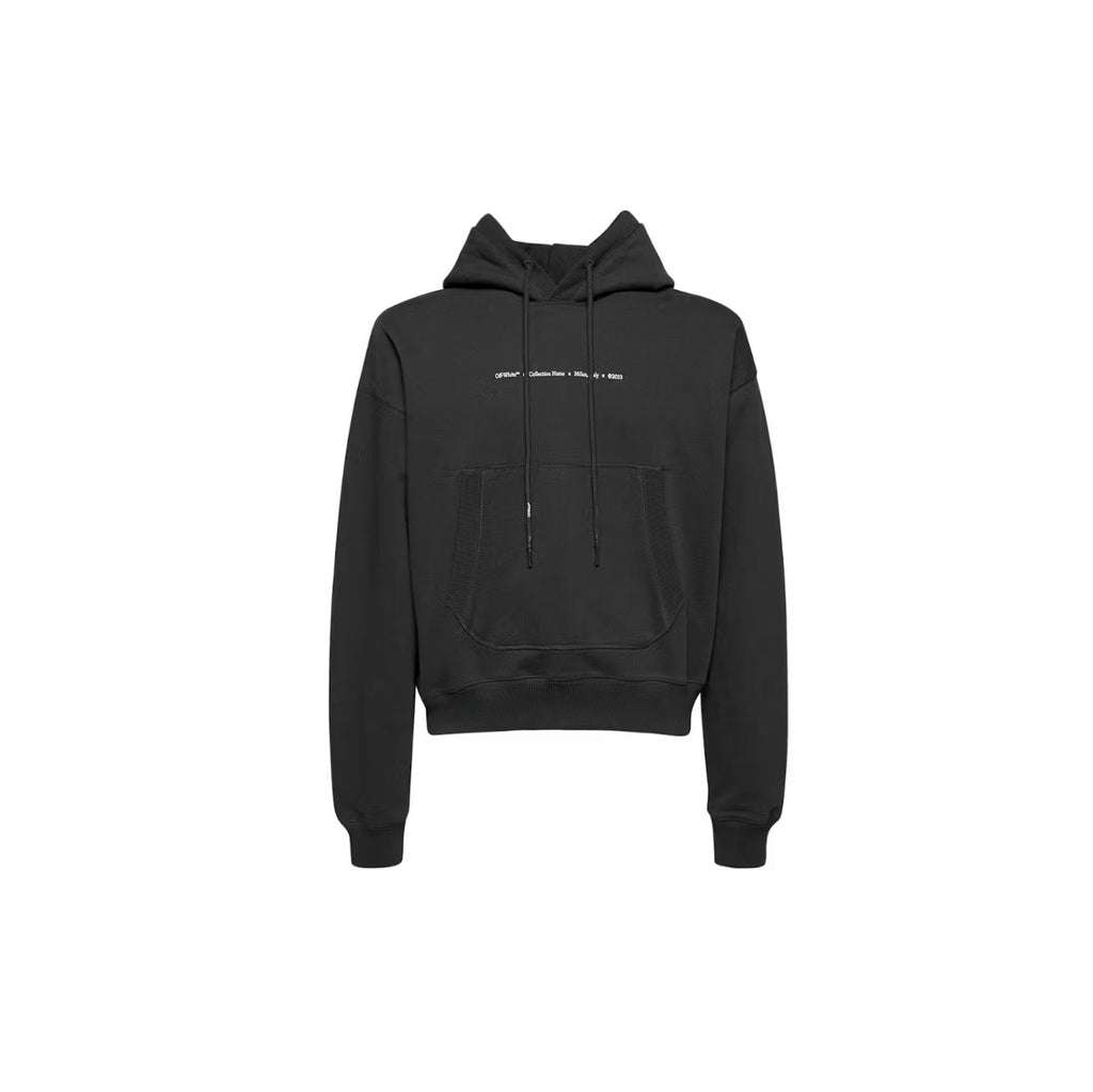 Pre-Owned OFF-WHITE Tornado Arrow Logo Hoodie Black