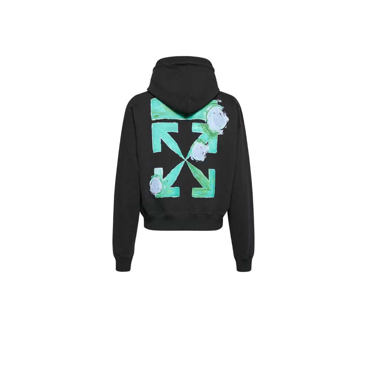 Pre-Owned OFF-WHITE Tornado Arrow Logo Hoodie Black