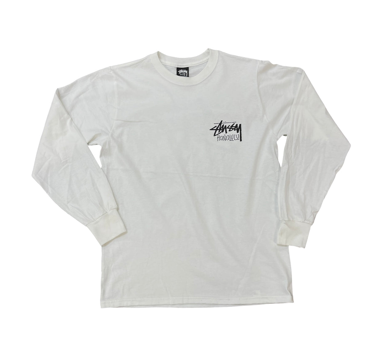 Stussy Stock Honolulu LS Tee White