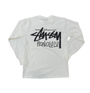 Stussy Stock Honolulu LS Tee White