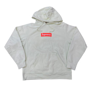 Pre-Owned Supreme Box Logo Hoodie FW17 Pale Lime