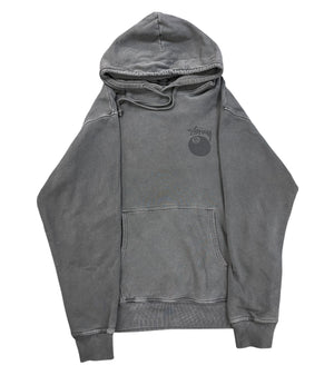 Used Stussy 8 Ball Pigment Dyed Hoodie Black