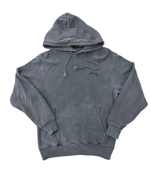 Used Stussy Basic Pigment Dyed Hoodie Black