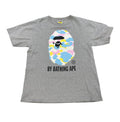 Pre-Owned BAPE New Multi Camo Big Ape Head Tee Grey