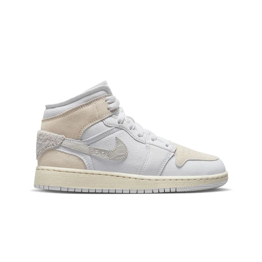 Jordan 1 Mid Craft Inside Out White Grey (Youth)