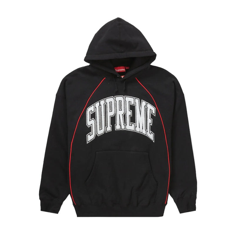 Supreme Boxy Piping Arc Hoodie Black