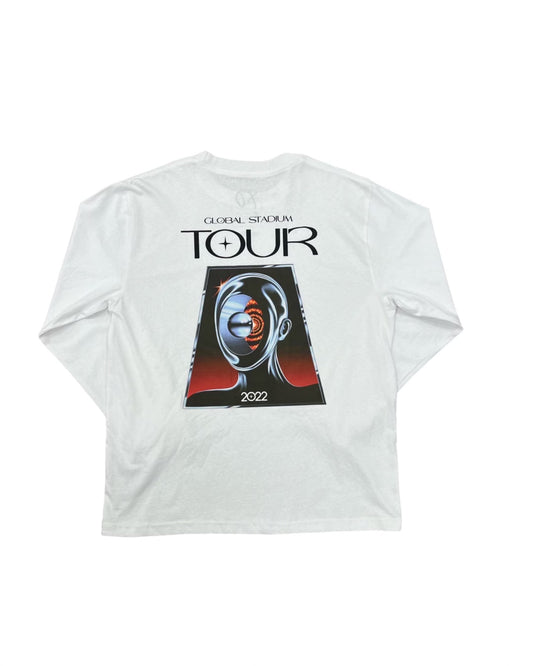 The Weeknd After Hours Tour Merch L/S Tee White