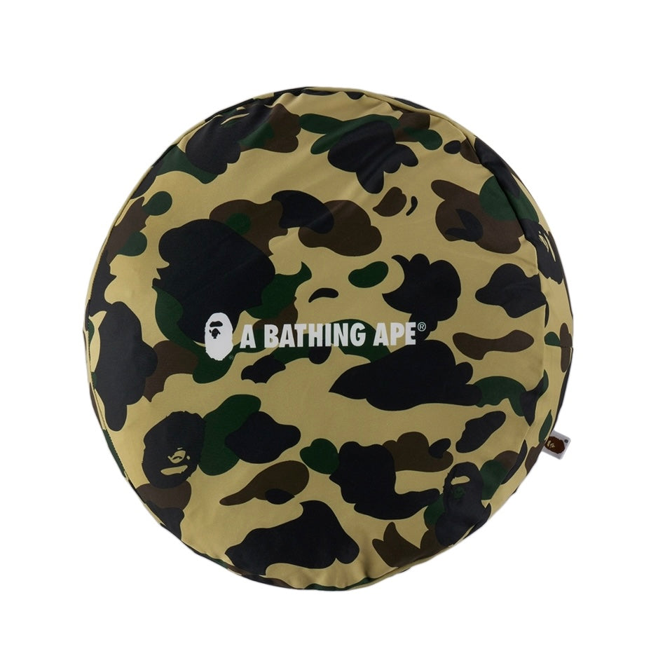 BAPE 1st Camo A Bathing Ape Circle Fluffy Beads Cushion Yellow