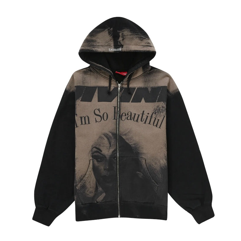 Supreme Divine Zip Up Hoodie Black