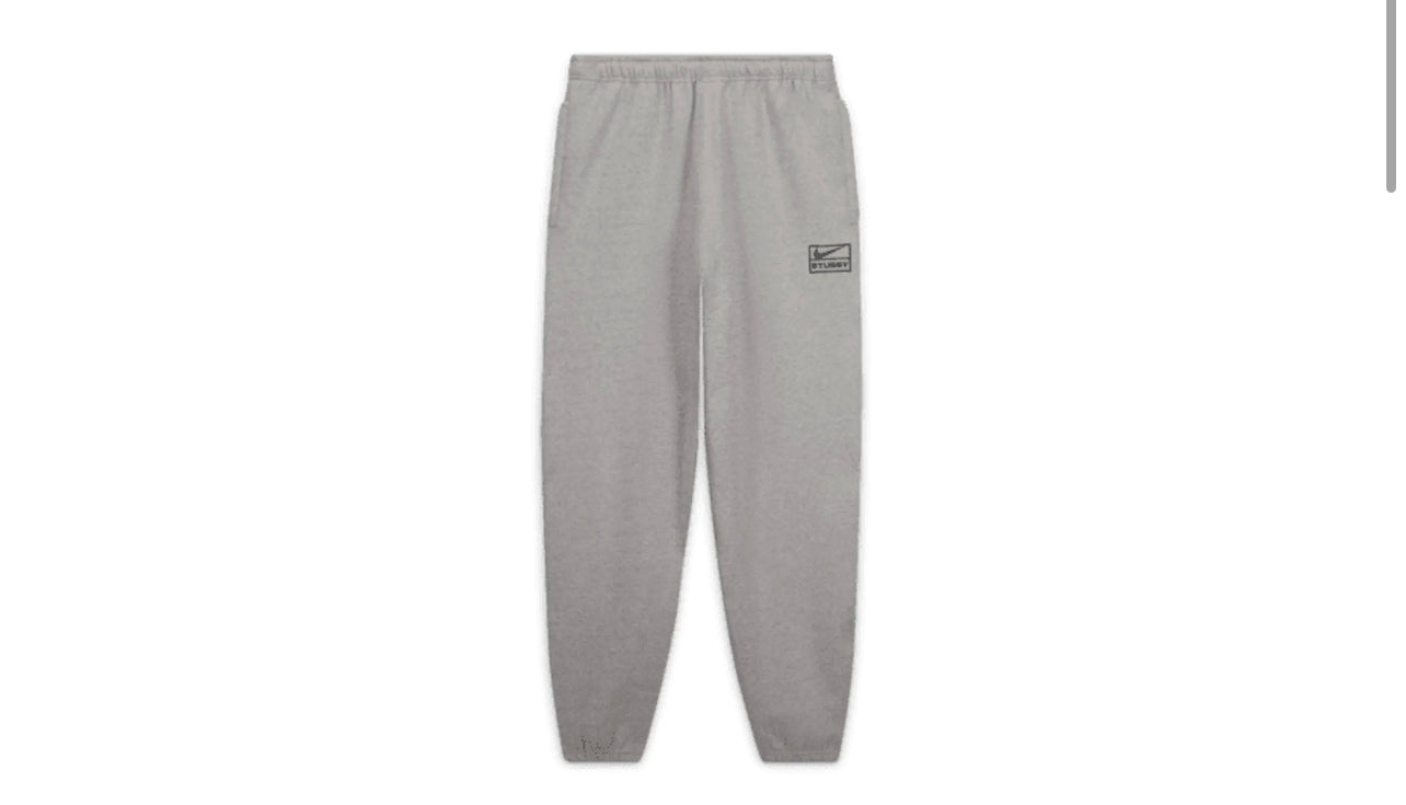 Nike × Stussy Fleece Sweatpants Grey (2023)