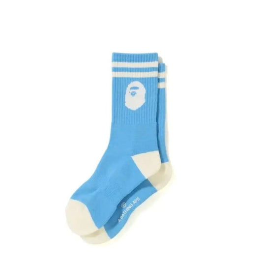 Bape College Socks UNC Blue