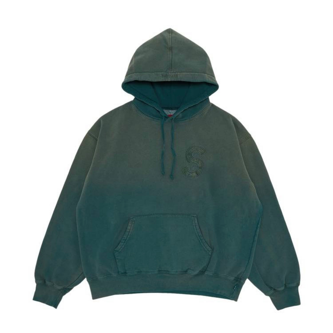 Supreme Overdyed S Logo Hoodie Teal