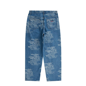 Supreme Trademark Jacquard Baggy Jean Washed Blue