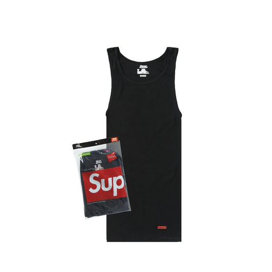 Supreme Hanes Tagless Tank Tops Black (3 pack)