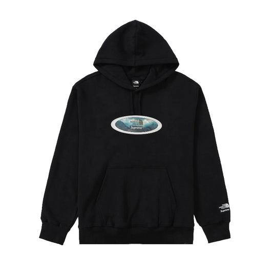 Supreme The North Face Lenticular Mountains Hoodie Black