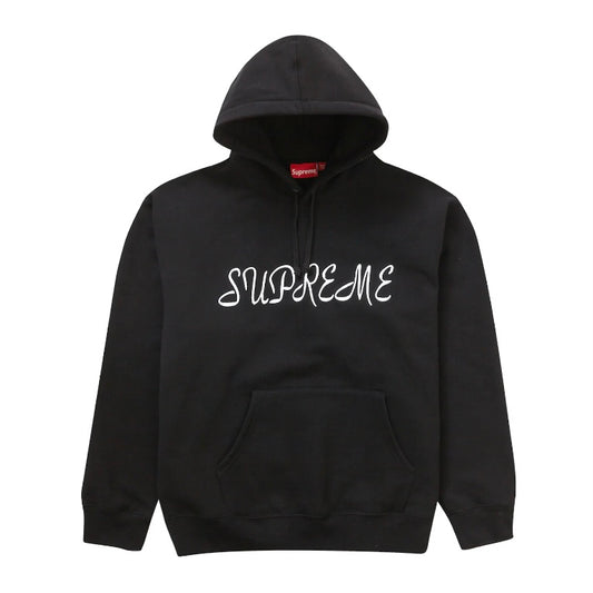 Supreme Script Hoodie Black