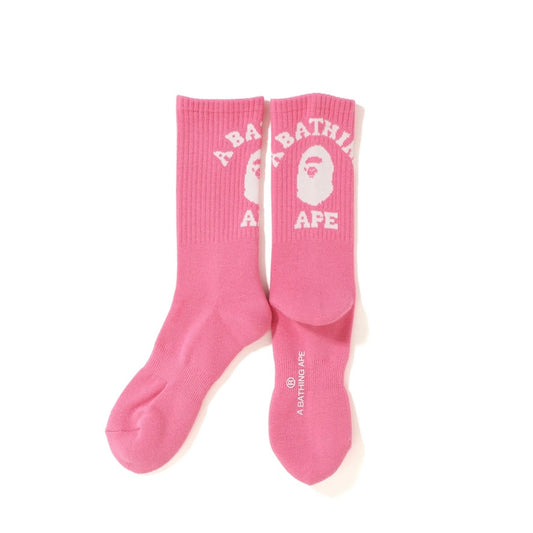 Bape College Socks Pink