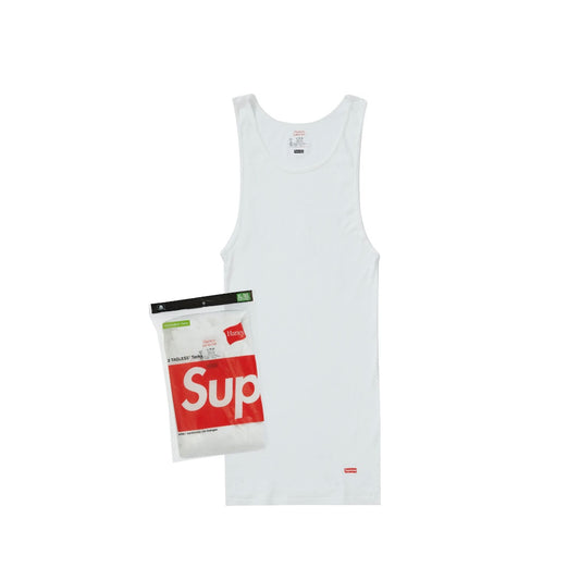 Supreme Hanes Tagless Tank Tops White (3 pack)