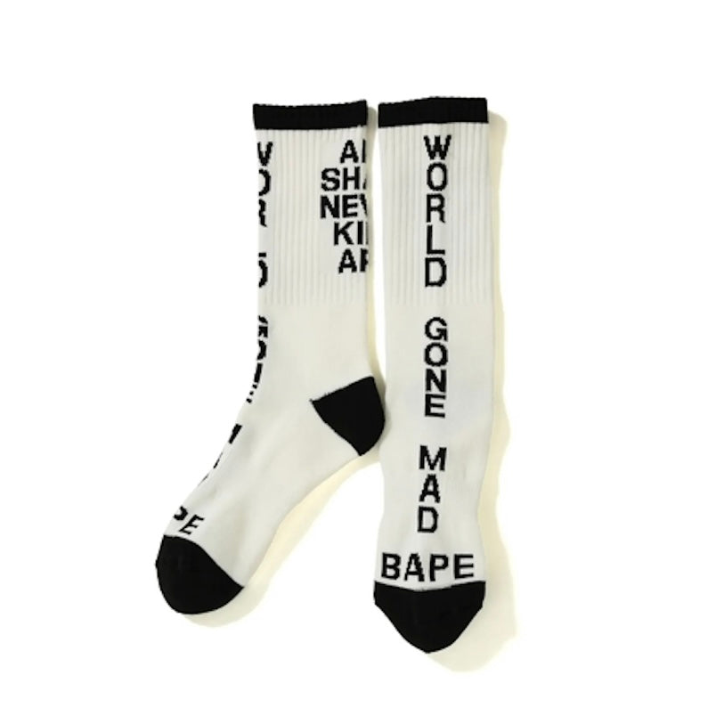 Bape WGM ASNKA Socks White