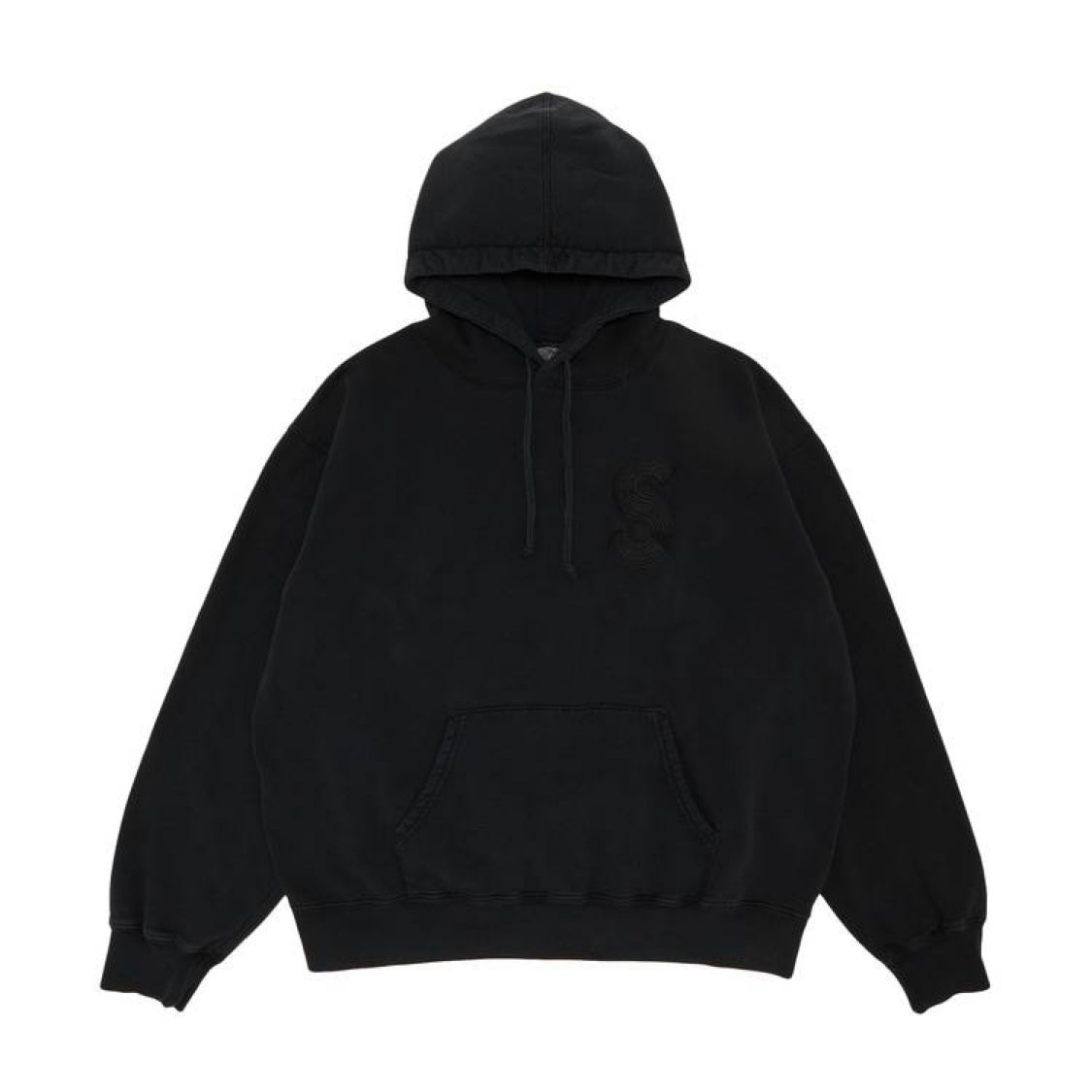 Supreme Overdyed S Logo Hoodie Black