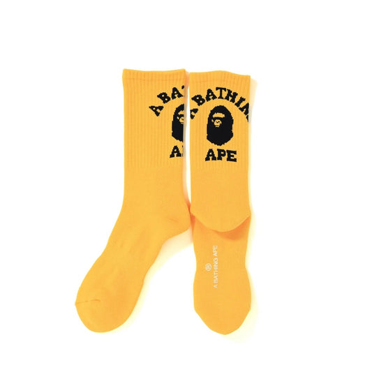 Bape College Socks Yellow