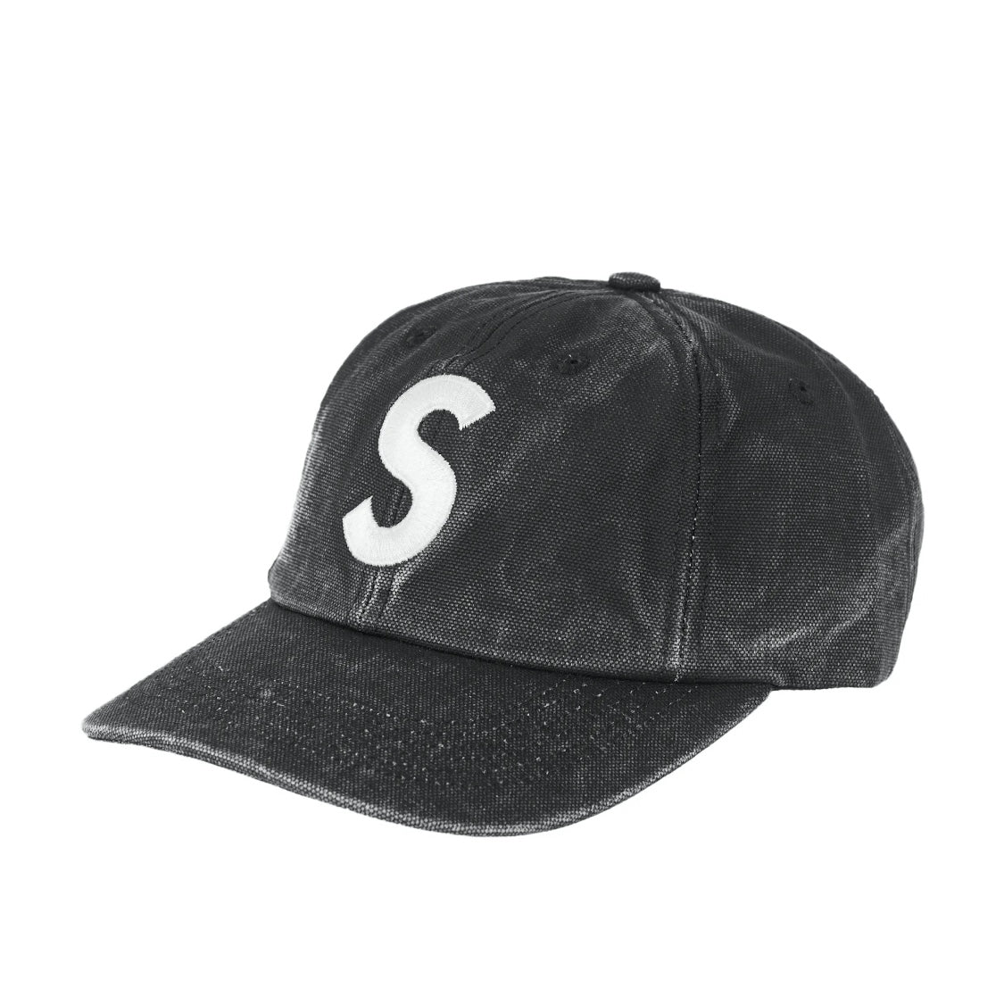 Supreme Pigment Canvas S Logo 6-Panel Black