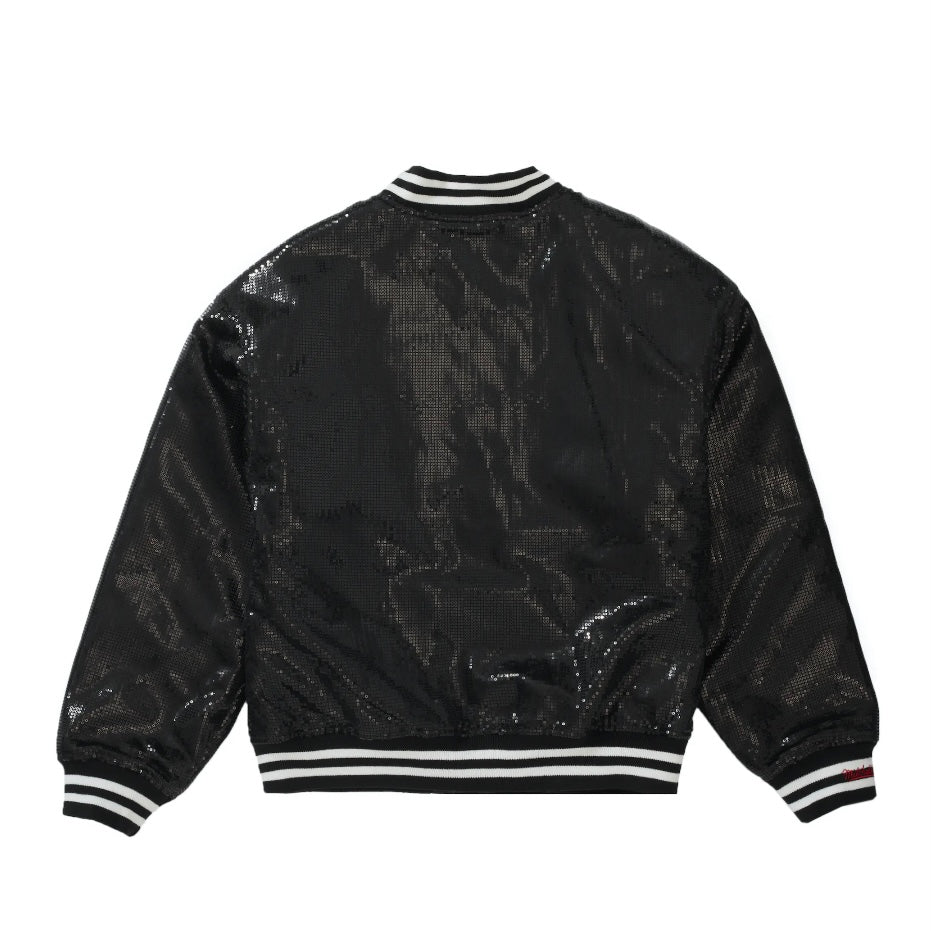 Supreme Mitchell & Ness Sequin Varsity Jacket Black