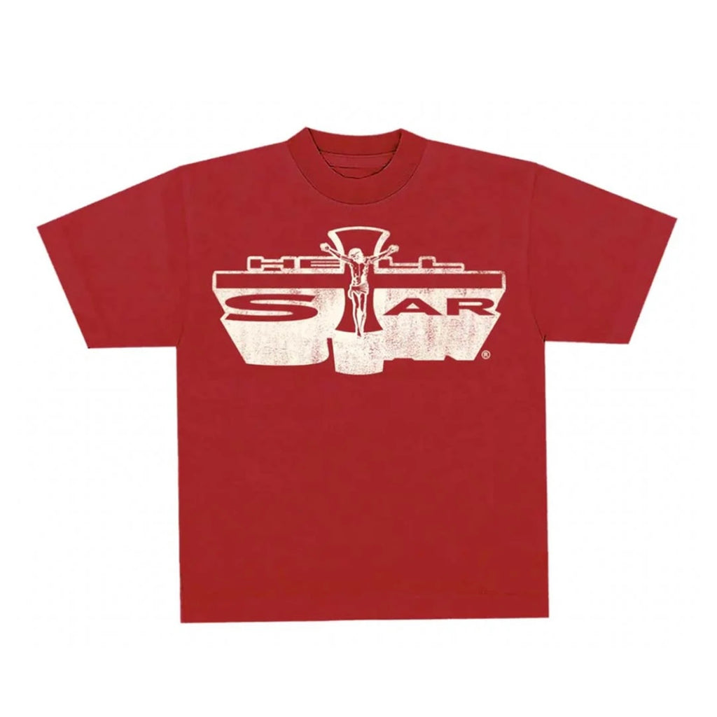 Hellstar Jesus Emblem Shirt Red