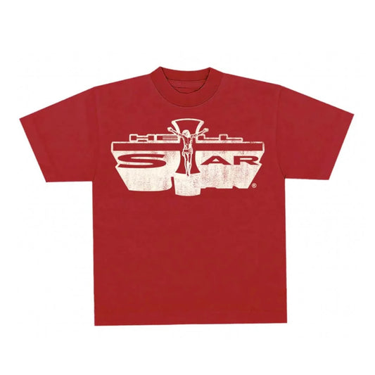 Hellstar Jesus Emblem Shirt Red