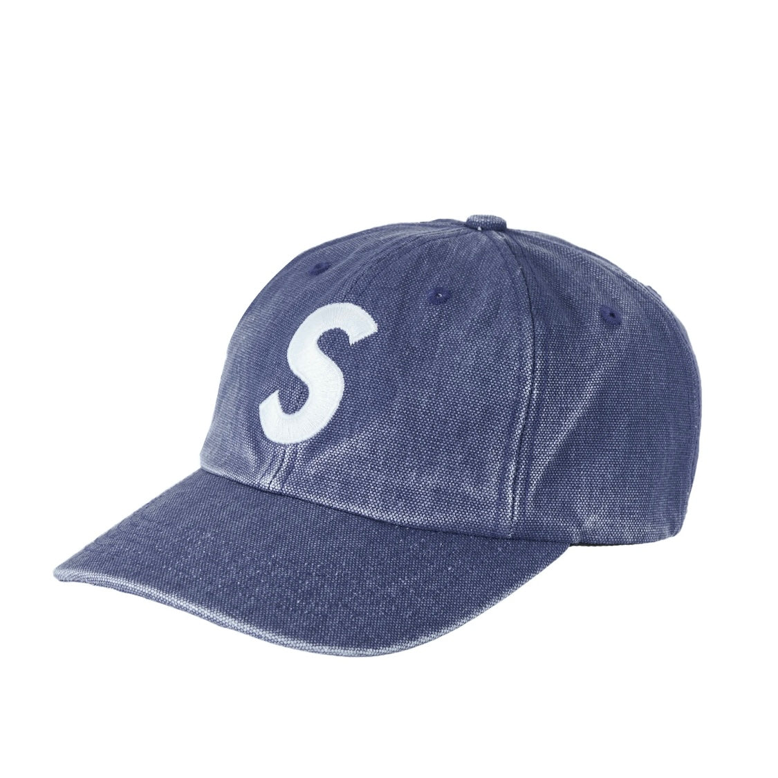 Supreme Pigment Canvas S Logo 6-Panel Navy