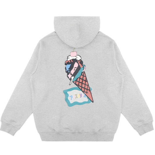 Icecream Colour Hoodie Light Heather Grey