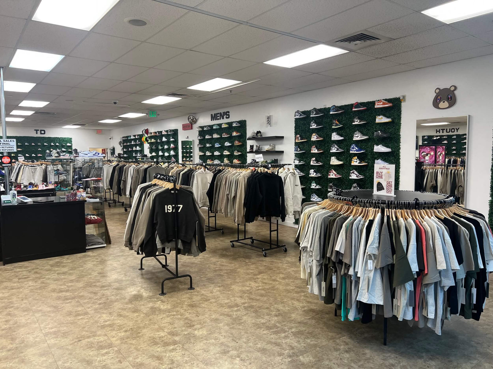 Interior of the TG Sneaks Woodburn flagship